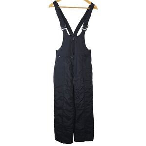 Ski Gear Womens‎ Medium Black Insulated Snow Bibs Waterproof Ski Pants RN 37607